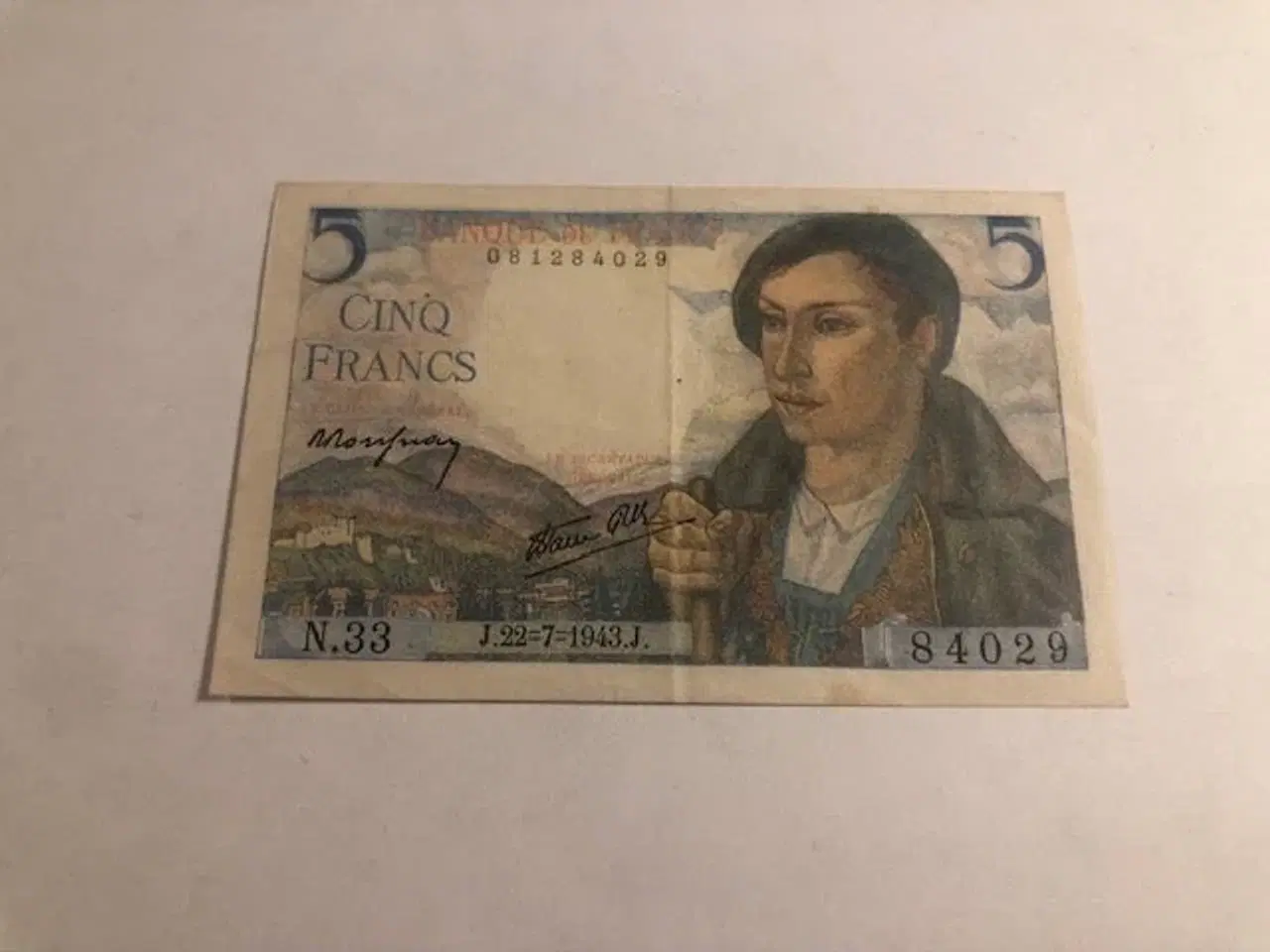 Billede 1 - 5 Francs France 1943