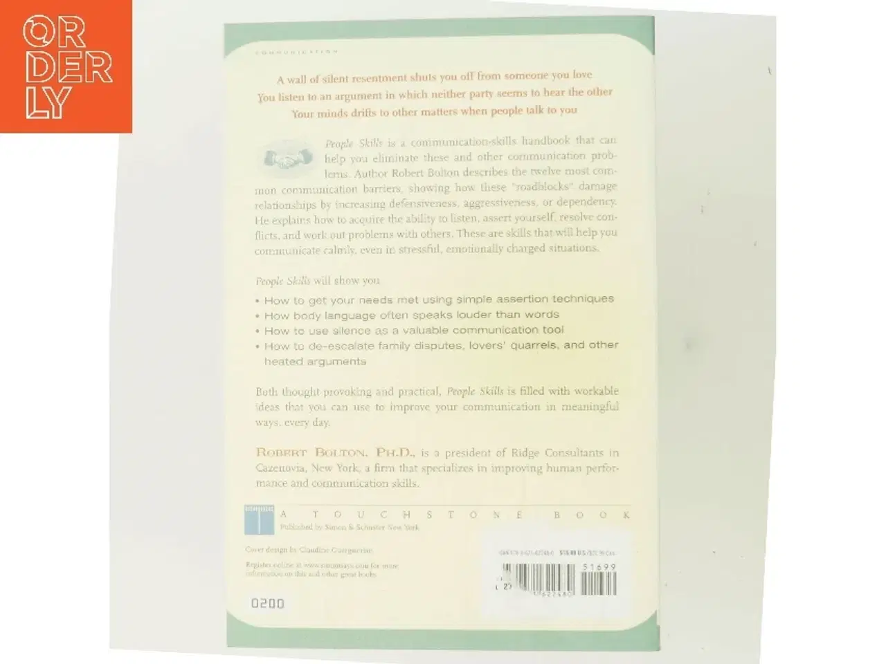 Billede 3 - People skills : how to assert yourself, listen to others, and resolve conflicts af Robert Bolton (Bog)