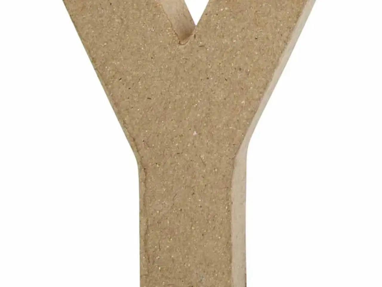 Billede 1 - Håndlavet Bogstav Y i Papmaché - 10 cm Høj
