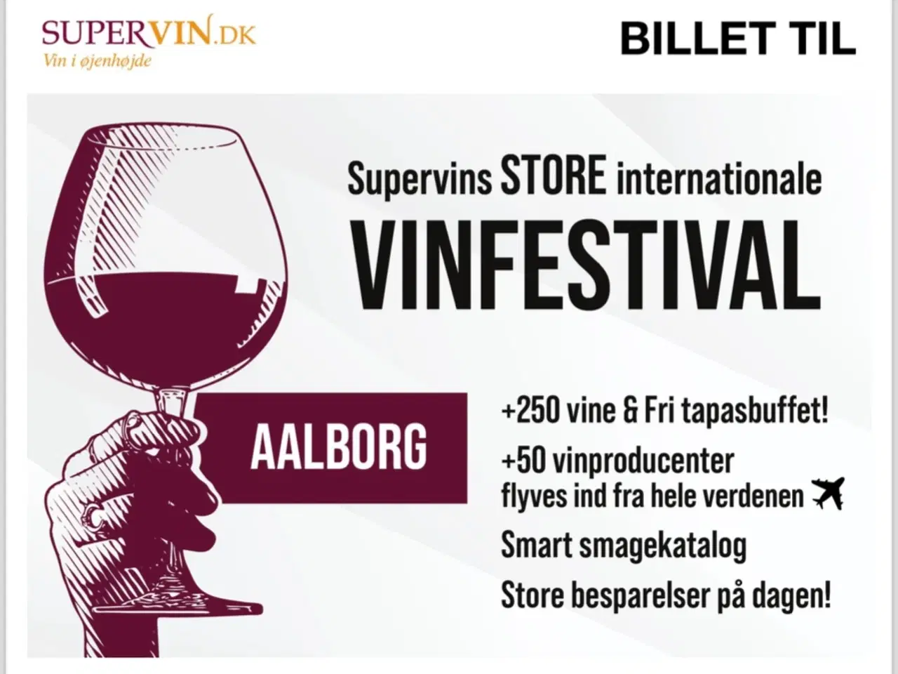 Billede 1 - Billet til vinsmagning