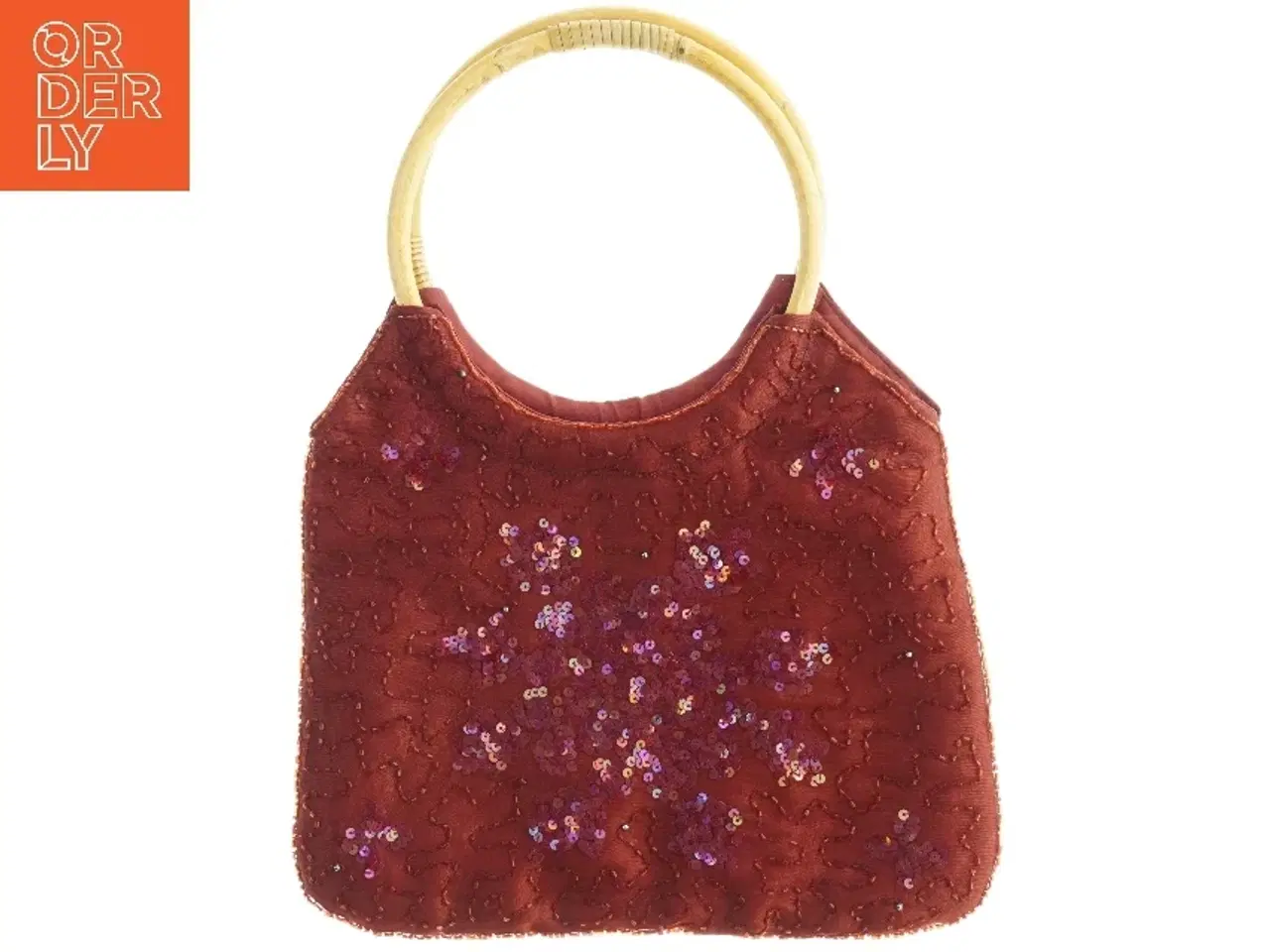 Billede 1 - Broderet håndtaske med palietter (str. 45 x 30 cm)