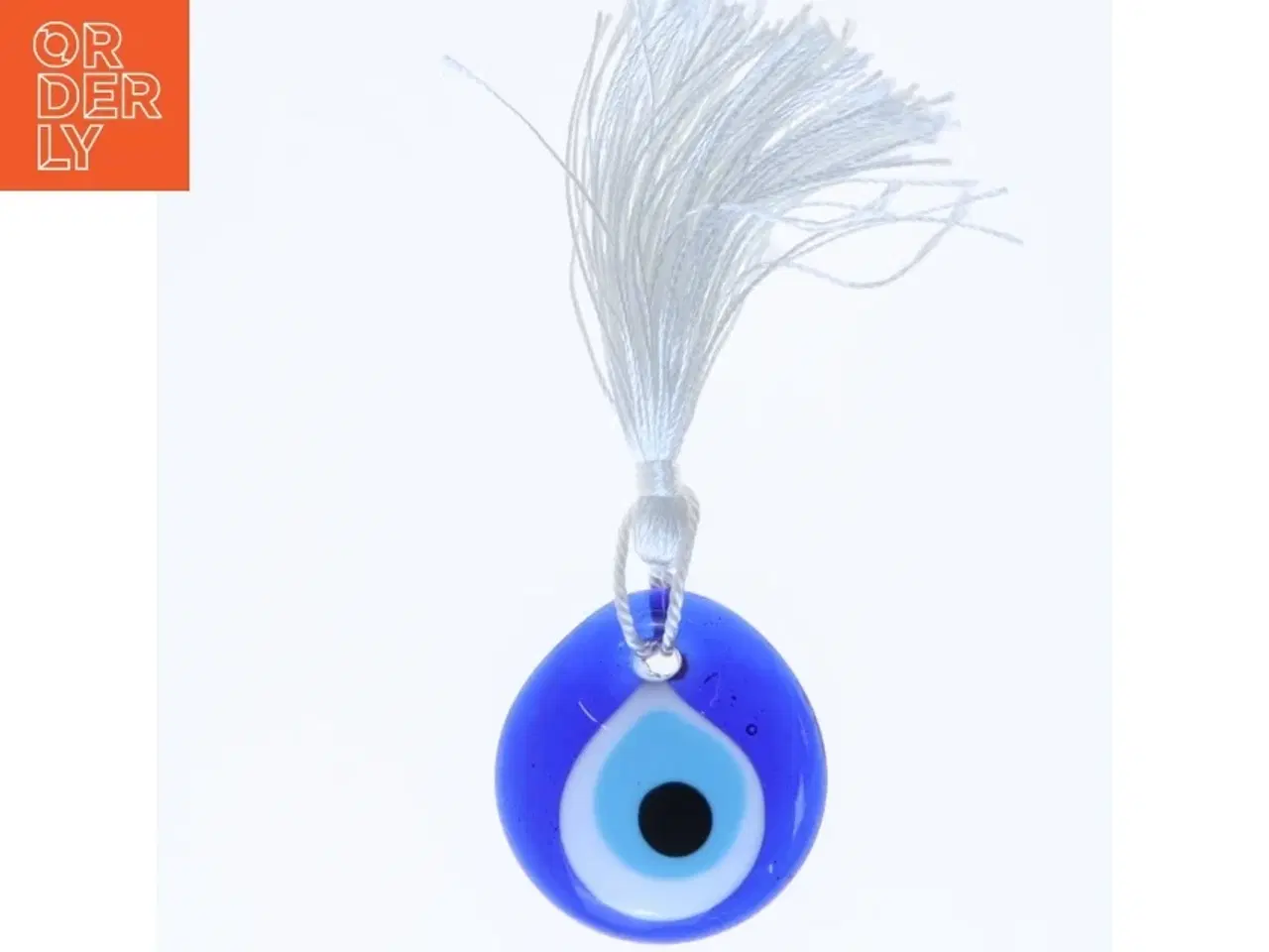 Billede 2 - Blåt øje amulet med kvast (str. Ø 4,5 cm)