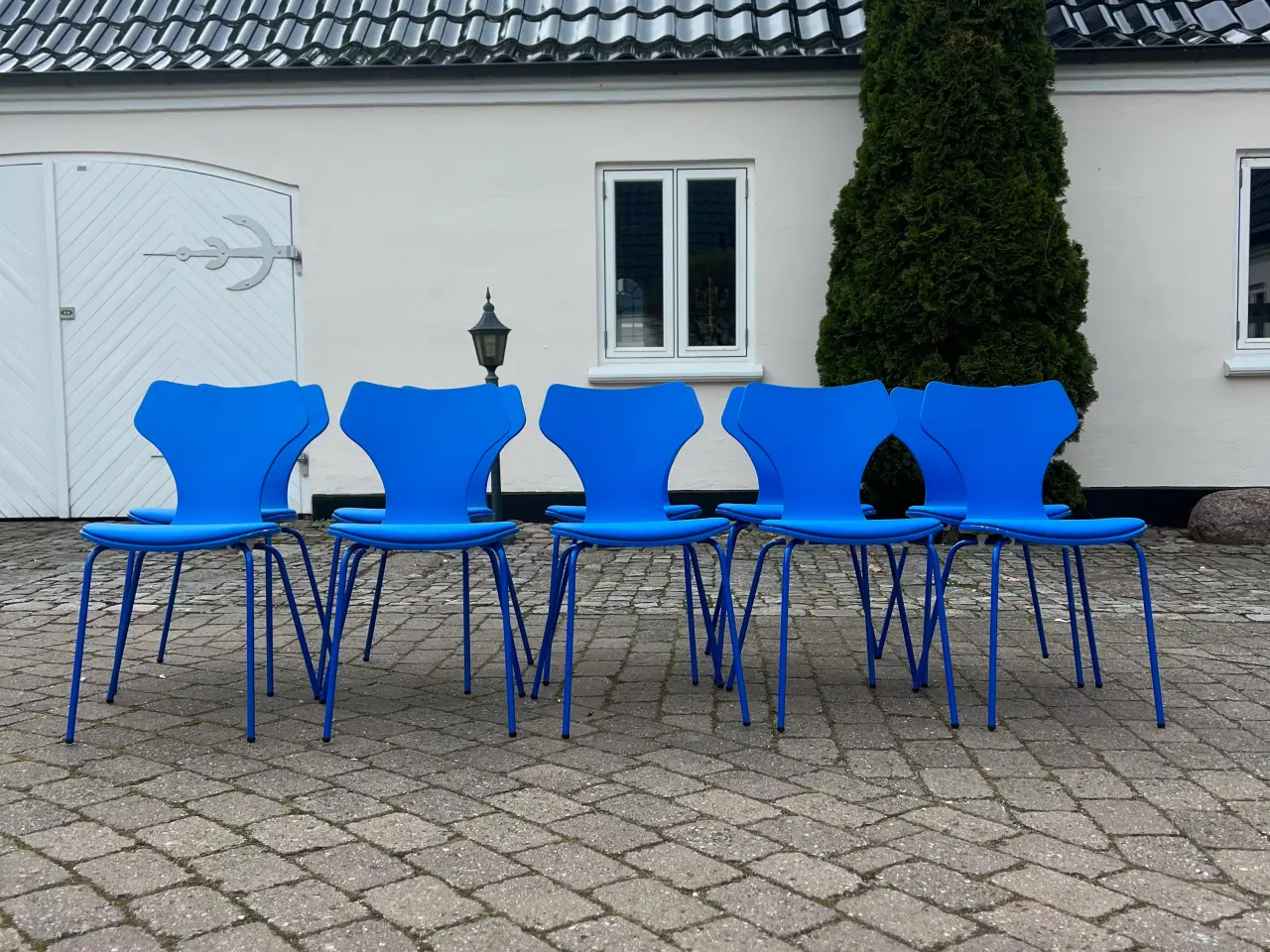 Billede 1 - Lækre spisebords stole i blå