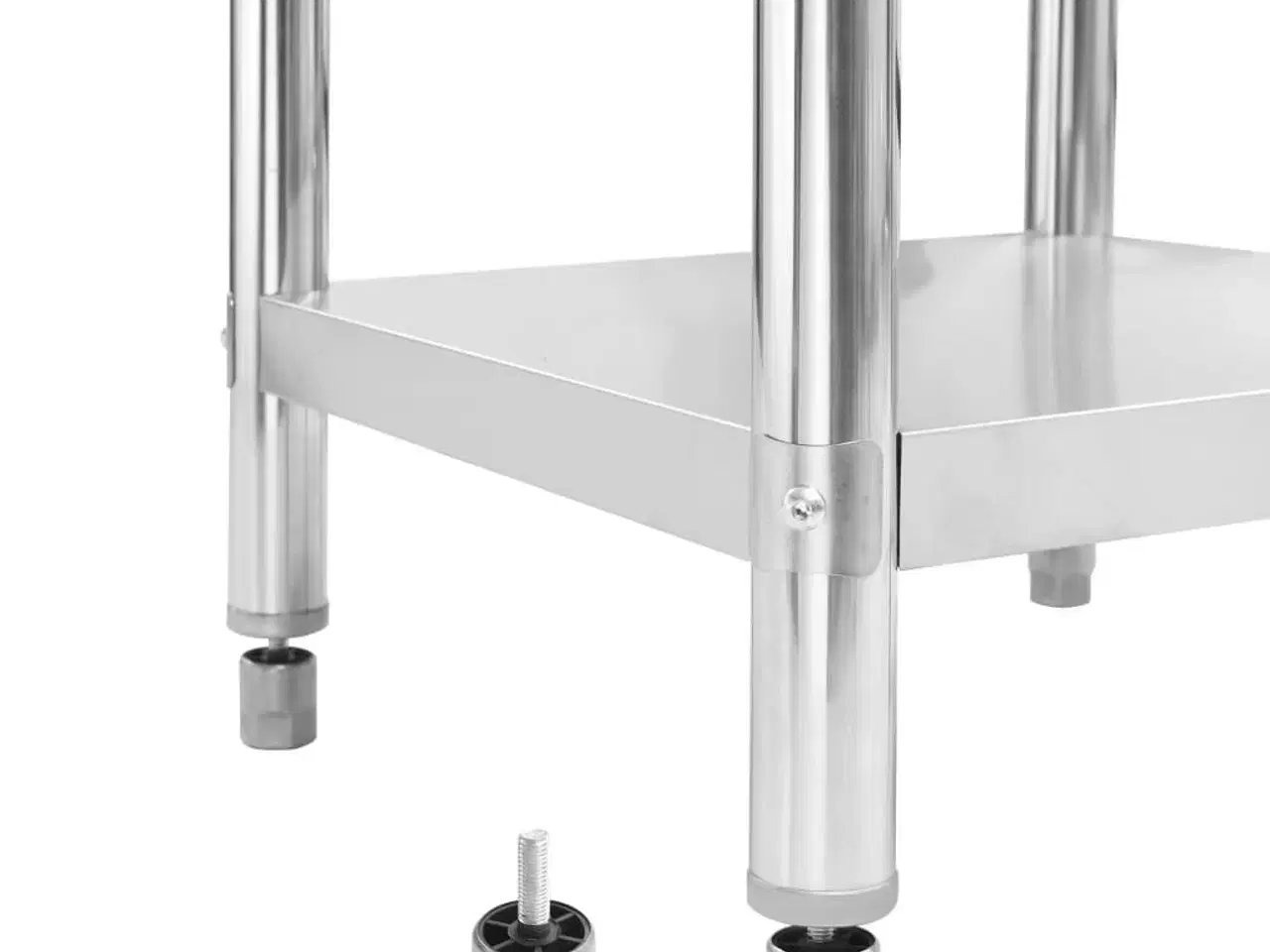 Billede 6 - Arbejdsbord til køkken m. stænkplade 120x60x93 cm rustfrit stål