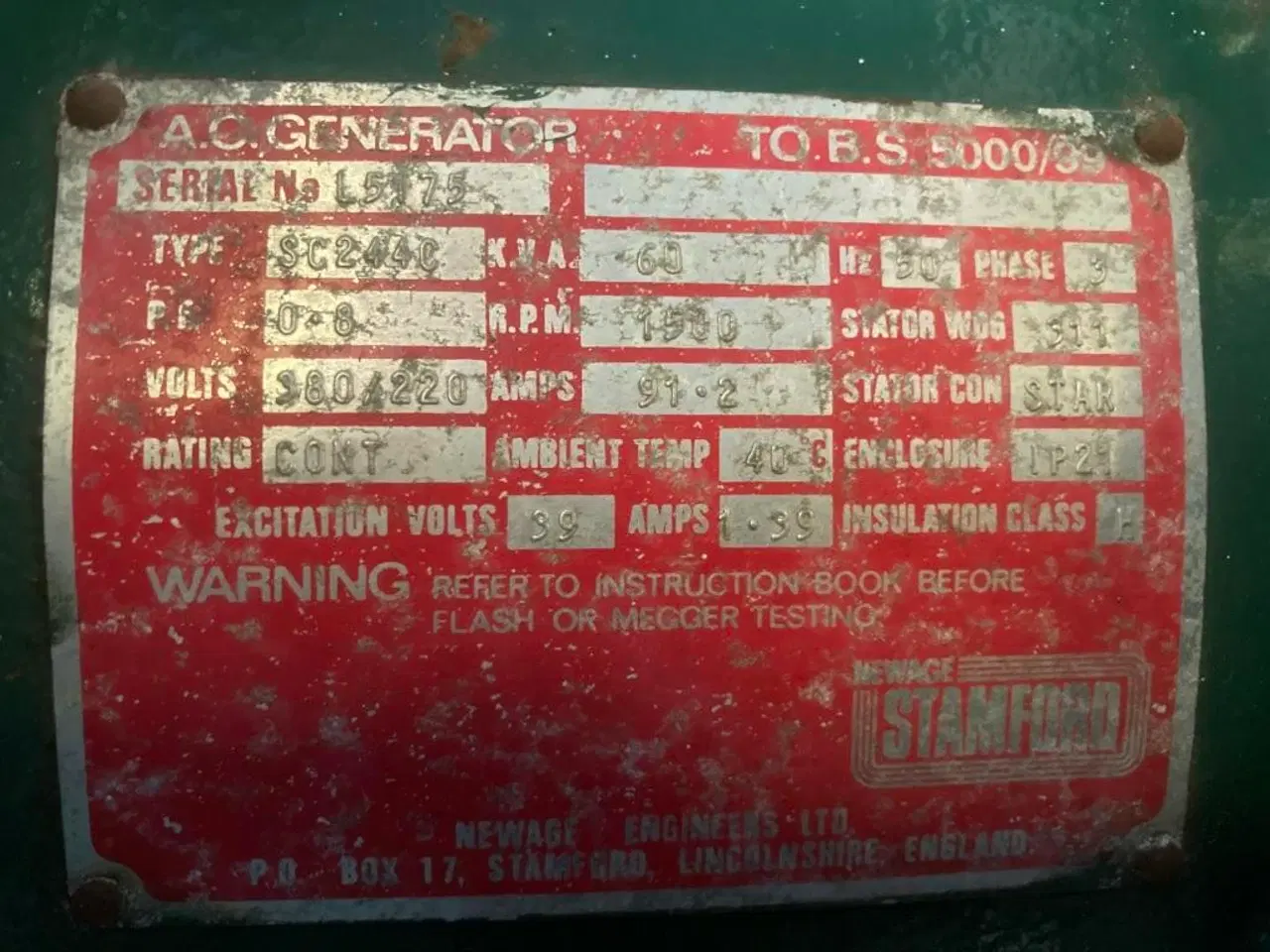 Billede 5 - Diesel generatoranlæg. Brødrene Eegholm