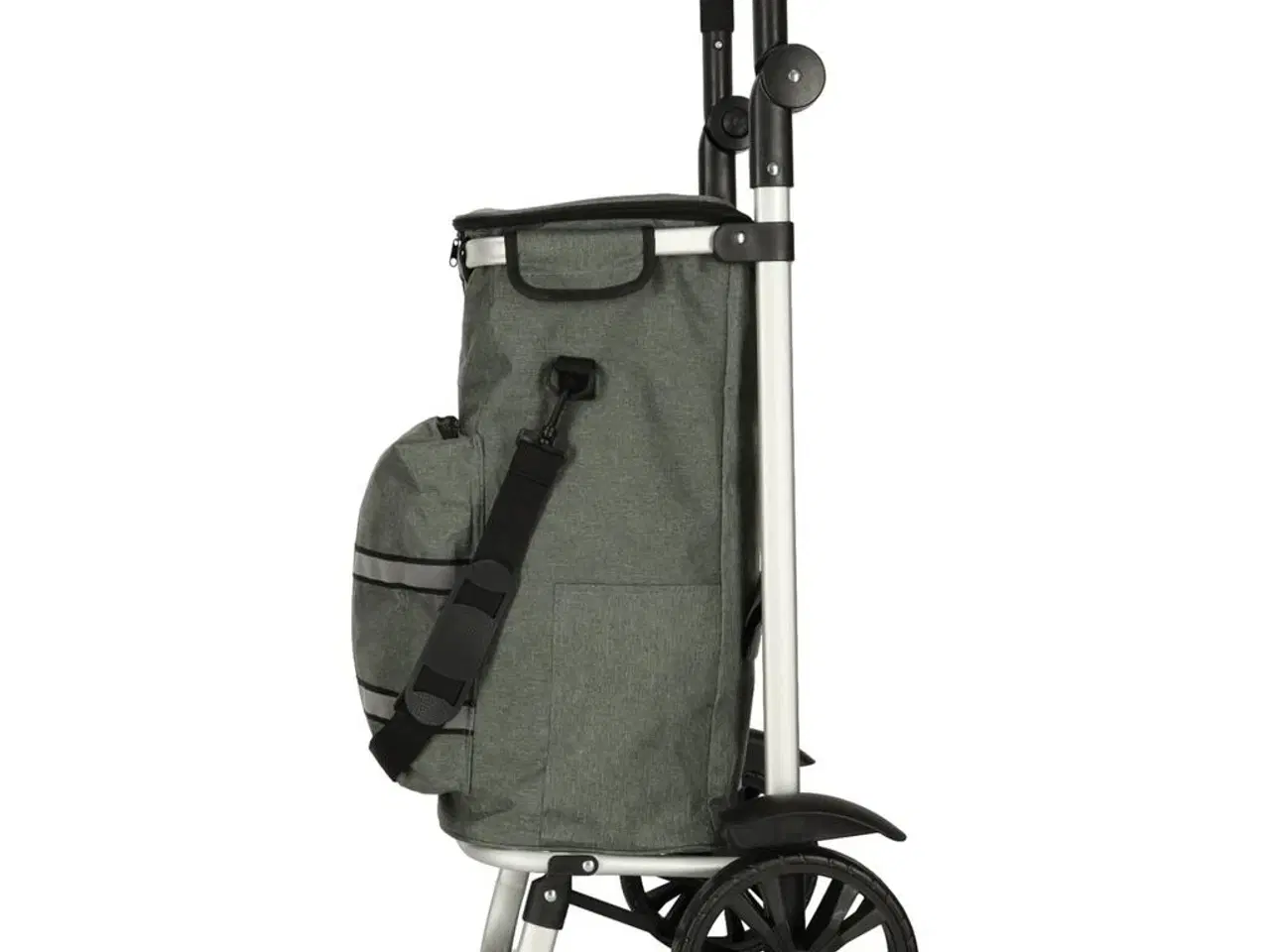 Billede 7 - Indkøbsvogn på hjul med stel 100 cm – grå, 40 l