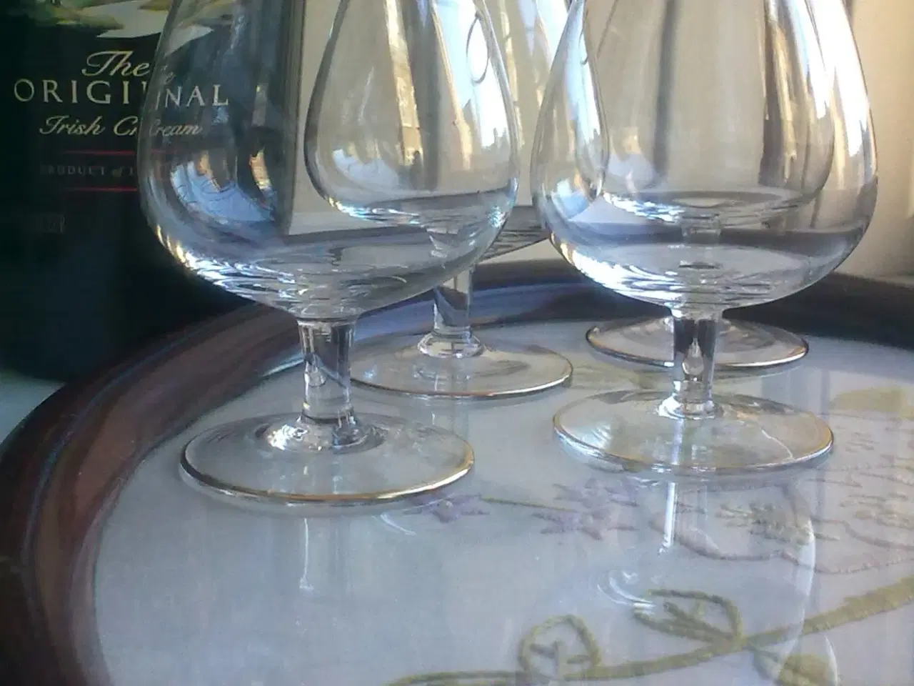 Billede 10 - Vintage dansk træ bakke Baileys & deko glas