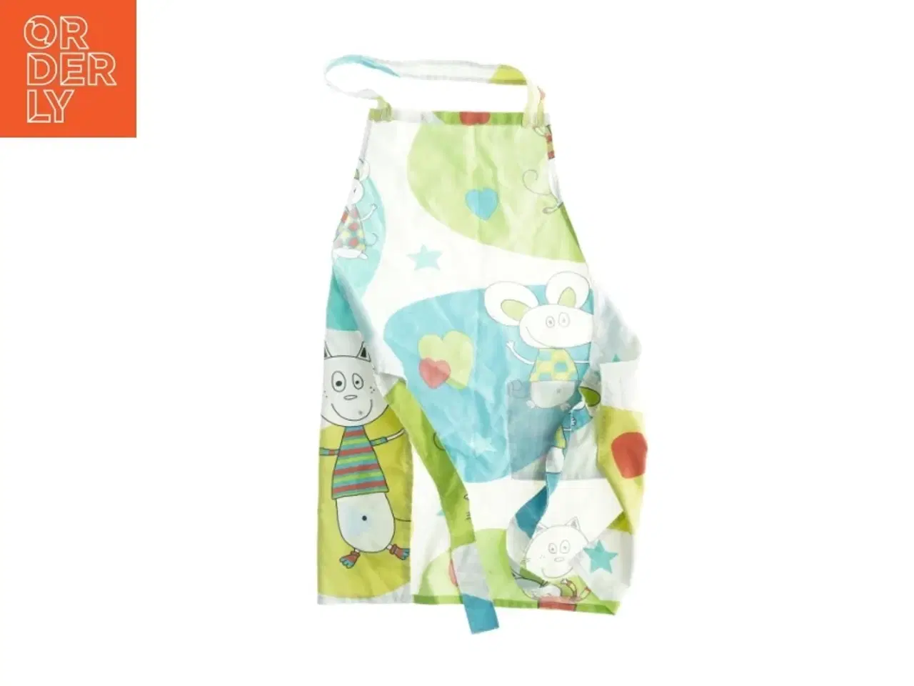 Billede 2 - Børneforklæde med dyremotiver (str. 64 x 66 cm)