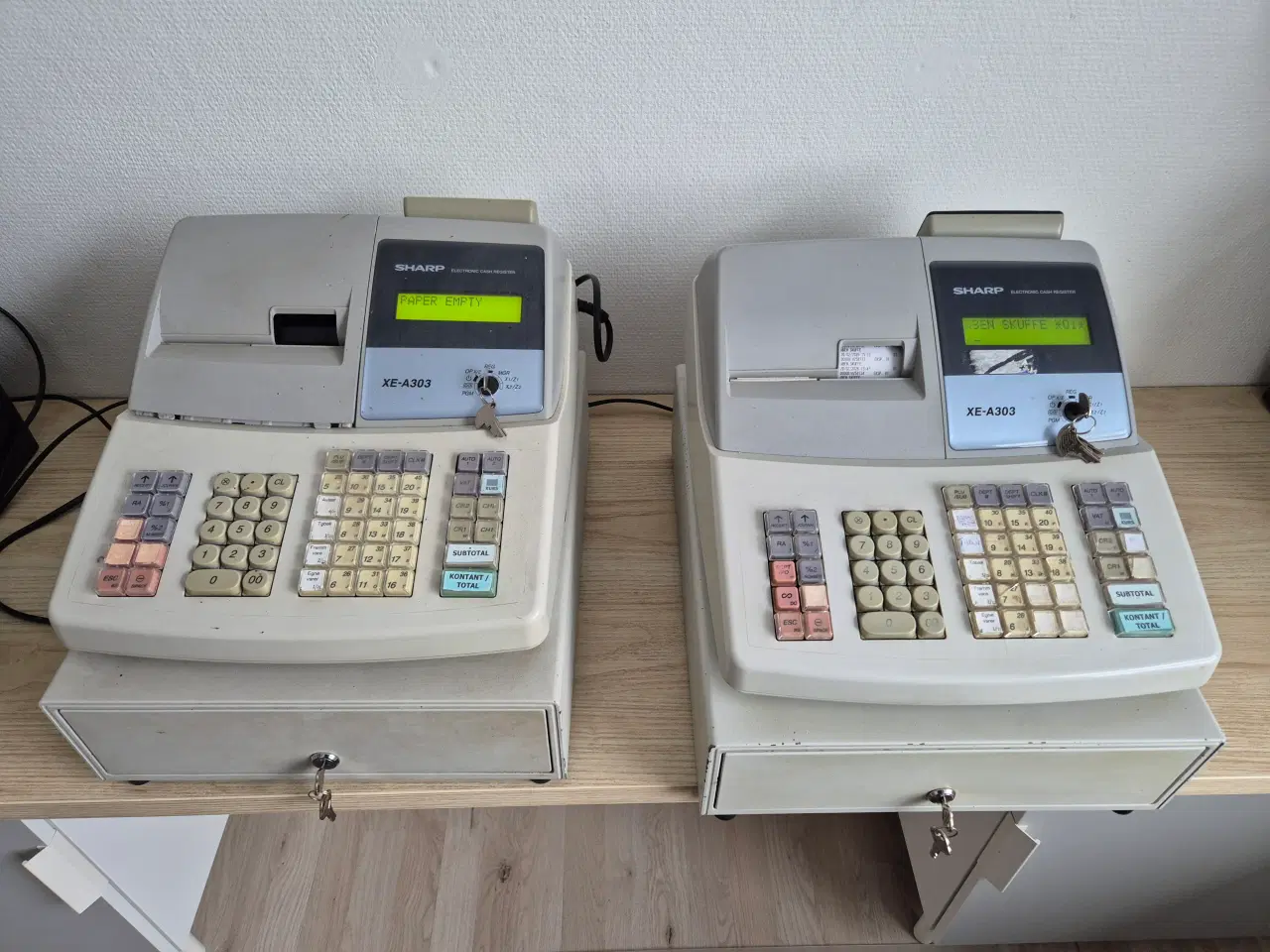 Billede 1 - 2 Kasseapparater  Sharp XE-AS303 