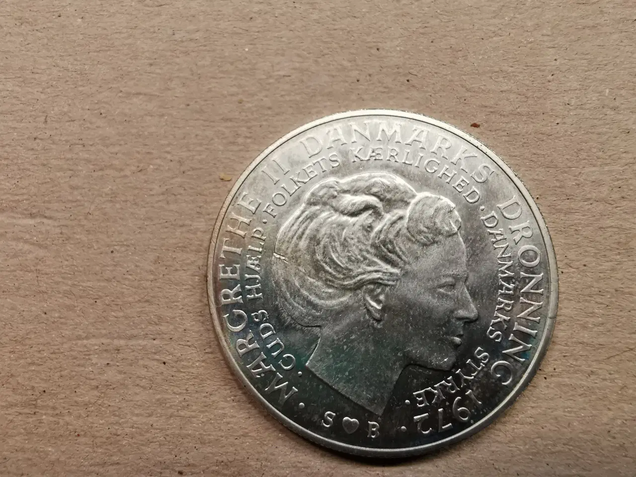 Billede 2 - Tronskifte Frederik IX til Margrethe 1972 10 kr.