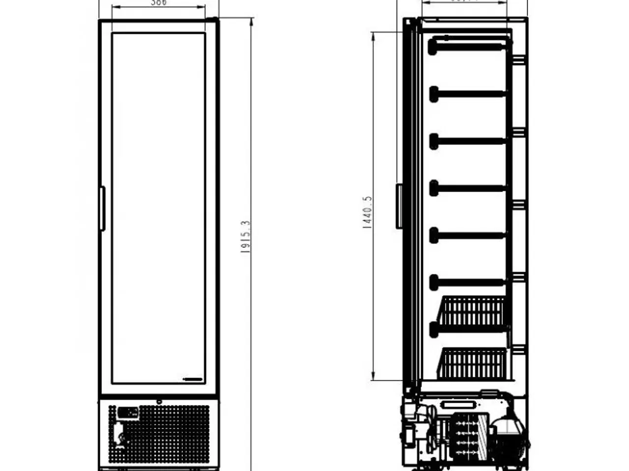 Billede 2 - Display fryseskab – 494x521x1915 mm