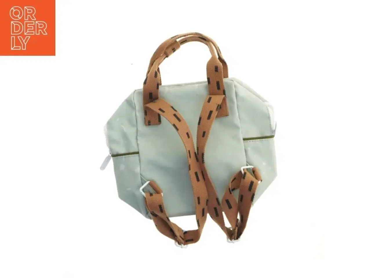 Billede 3 - Grøn rygsæk med brune stropper fra Sticky Lemon (str. 32x25 cm)
