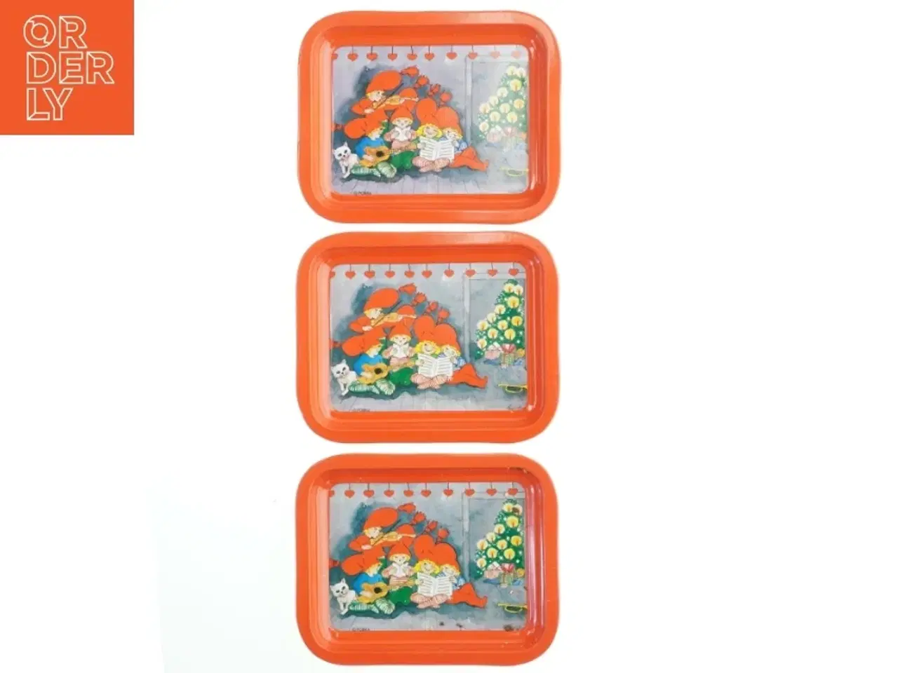 Billede 1 - Vintage blikbakker med julemotiv (str. 20,5x16,5 cm)
