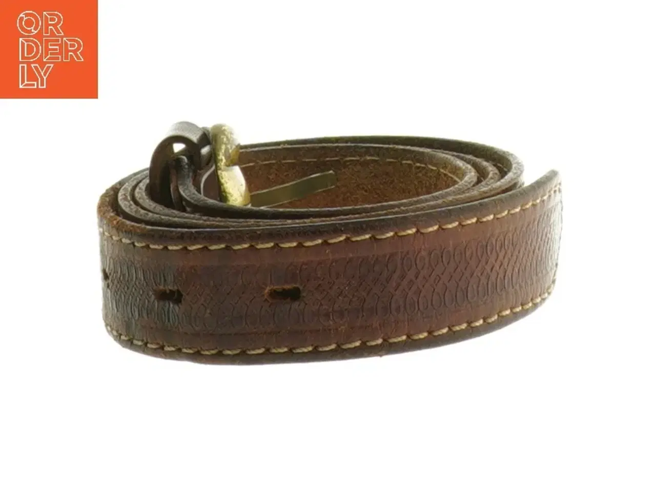 Billede 1 - Brunt læderbælte (str. 98 cm)