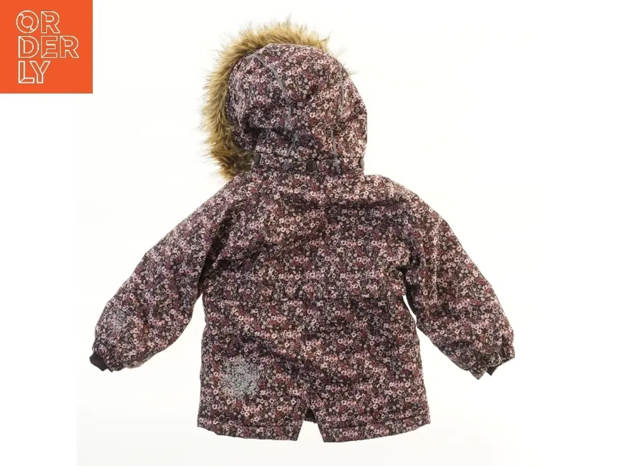 Billede 2 - Blomstret Vinterjakke med Pelskrave fra Minymo (str. 92)