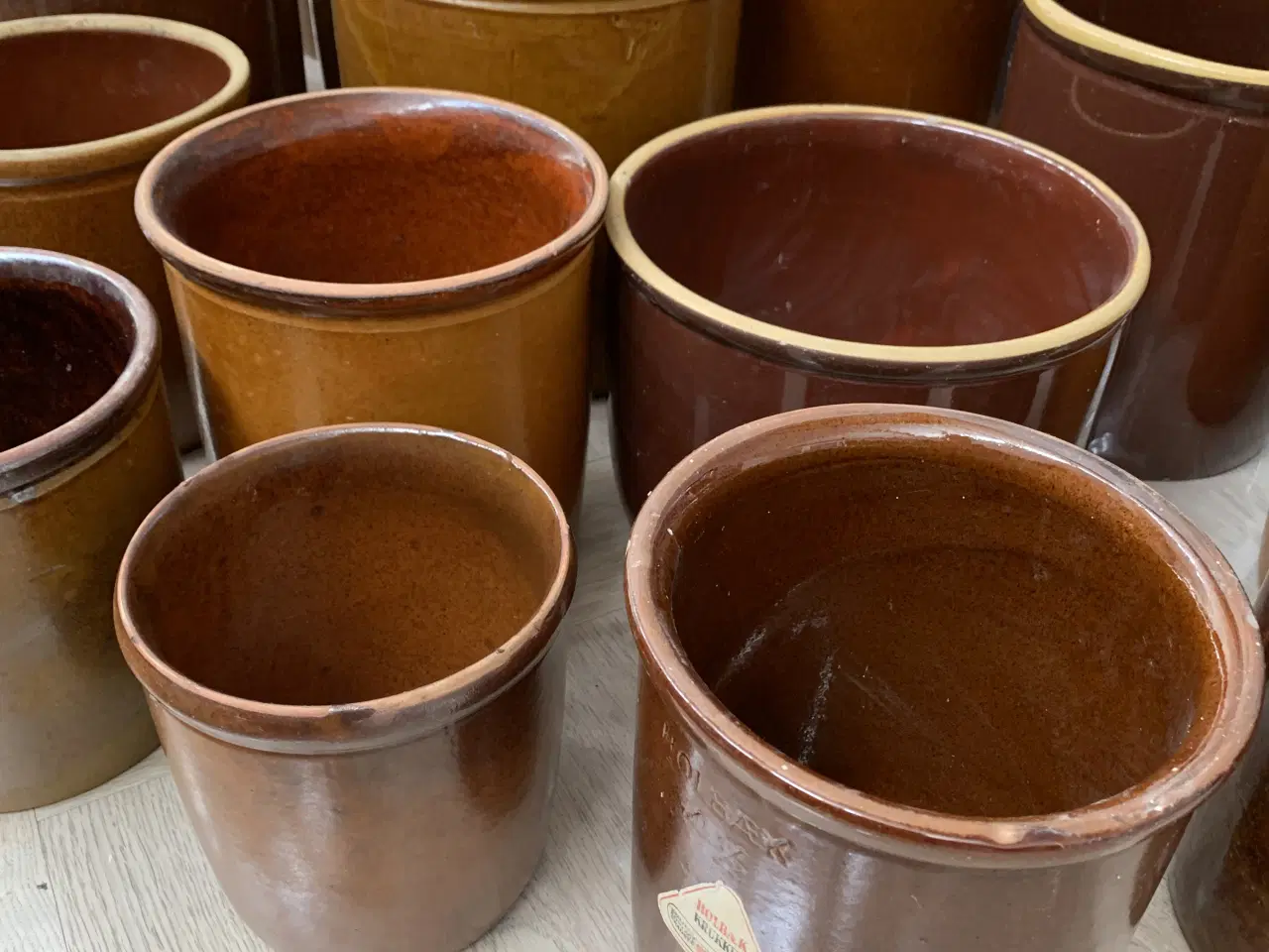 Billede 1 - Stor samling af syltekrukker 16 stk 