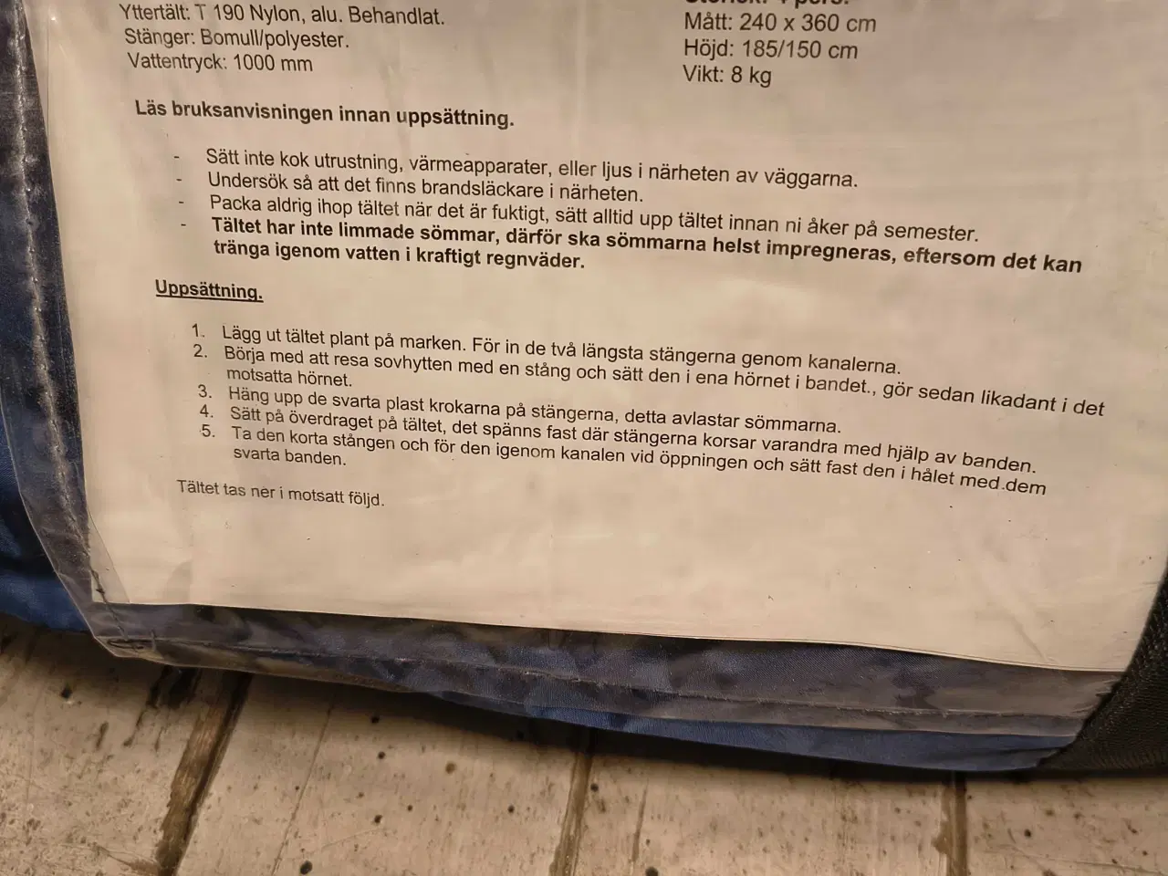 Billede 2 - Telt 4 personer 