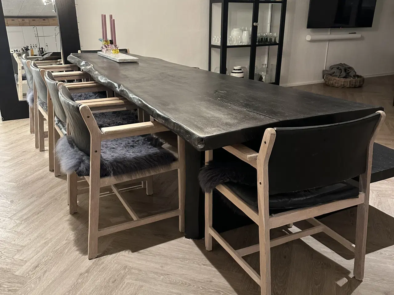 Billede 3 - Plankebord i massivt egetræ, 