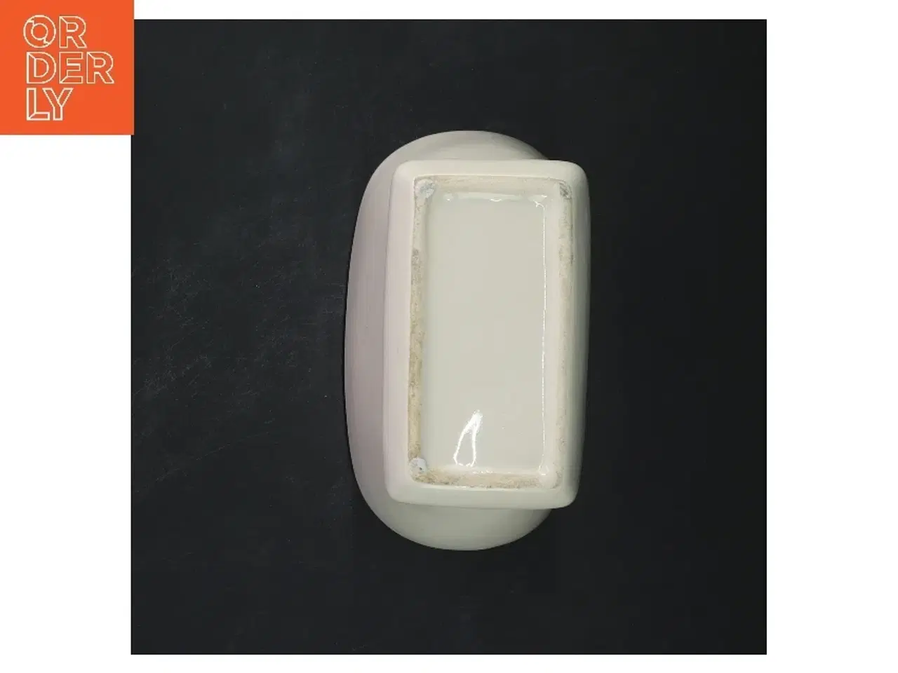 Billede 3 - Keramisk vase med underkop (str. 14x10x7,5 cm)