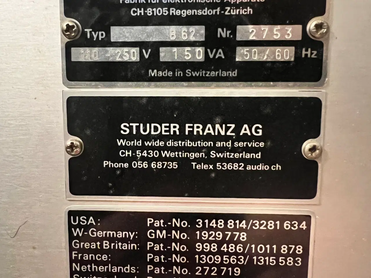 Billede 6 - Studer / Revox B62 Båndmaskiner