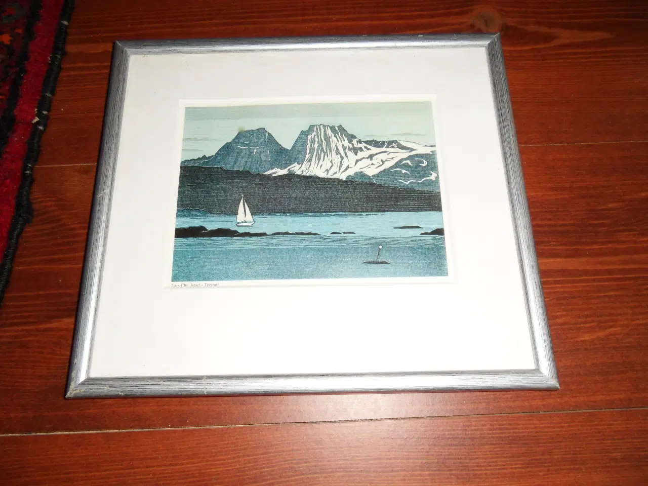 Billede 1 - Lars Christian Istad. Træsnit. Kystmotiv fra Norge