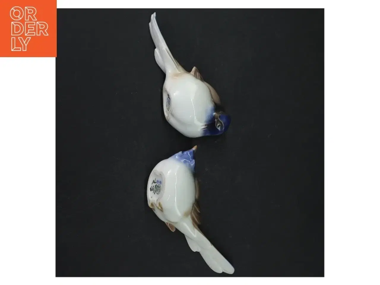 Billede 3 - Porcelænsfugle, motiv: Optimisten og pessimisten fra B&G (str. 13 cm)