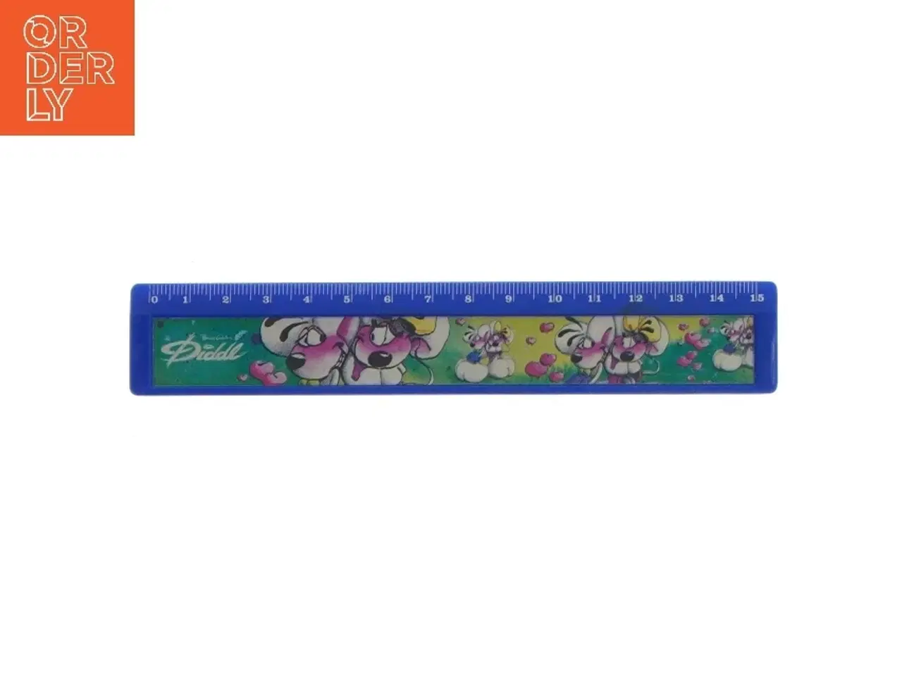 Billede 1 - Lineal med motiver fra Diddl (str. 16x3 cm)