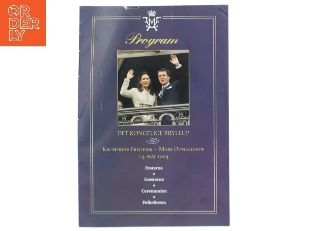 Billede 1 - Program til kongeligt bryllup