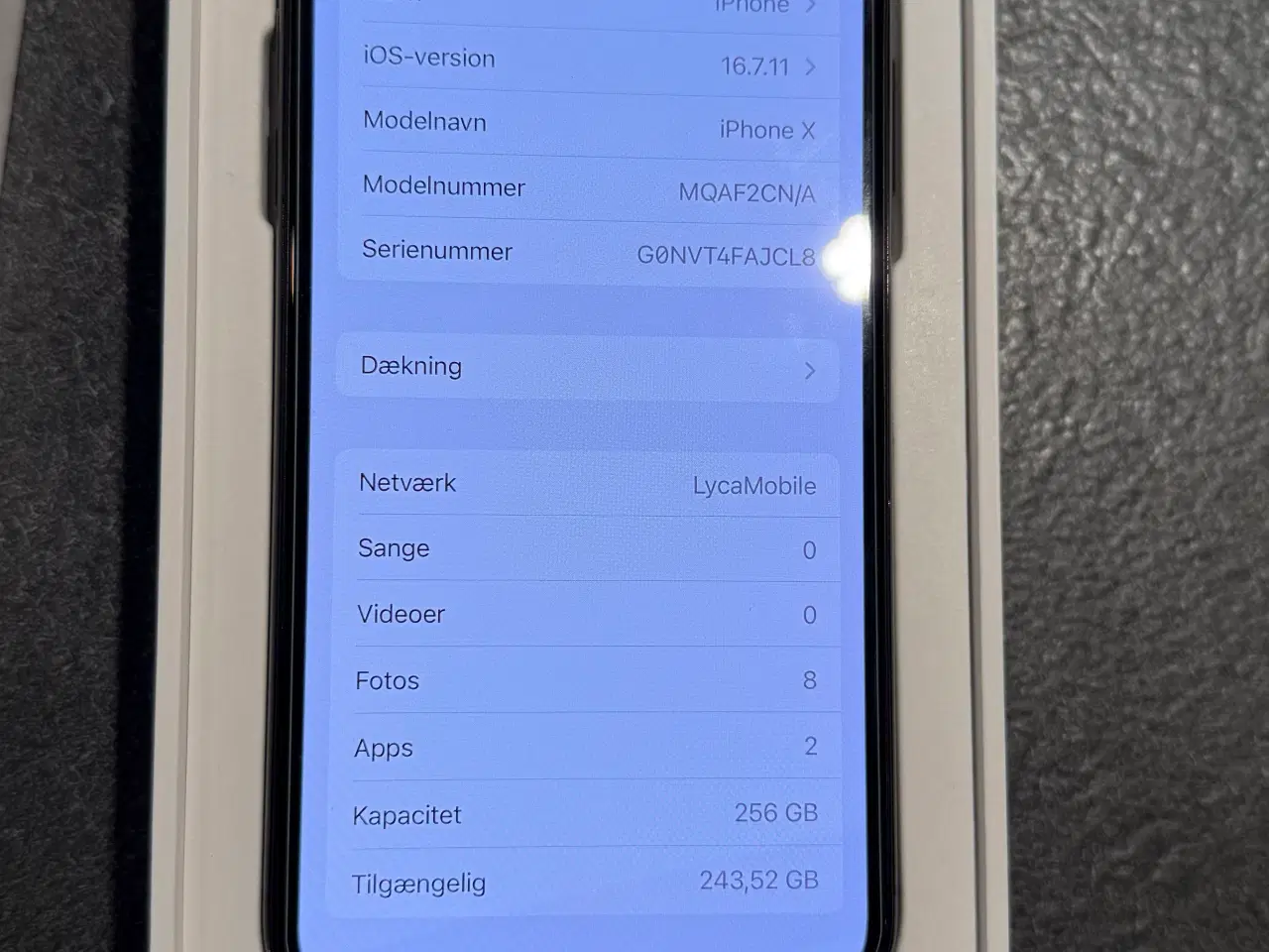 Billede 3 - iPhone X 256 gigabyte