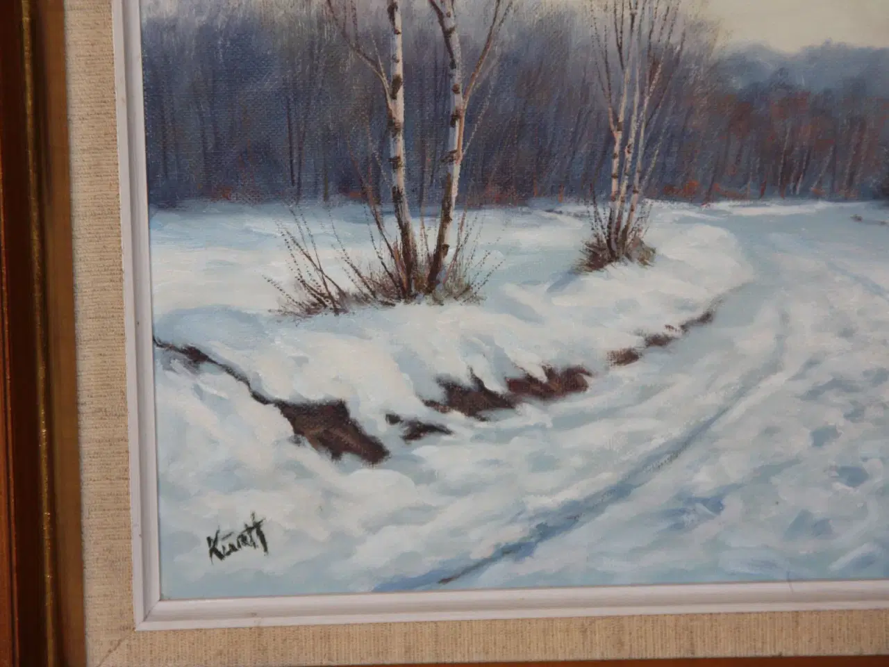 Billede 3 - Oliemaleri Kurt Haugaard  rammemål 56 cm x 46 cm