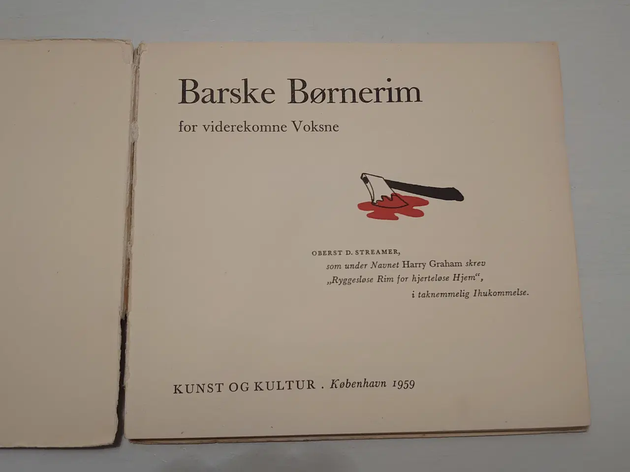 Billede 3 - Poeten: Barske børnerim. 1. udg. 2. oplag 1959.