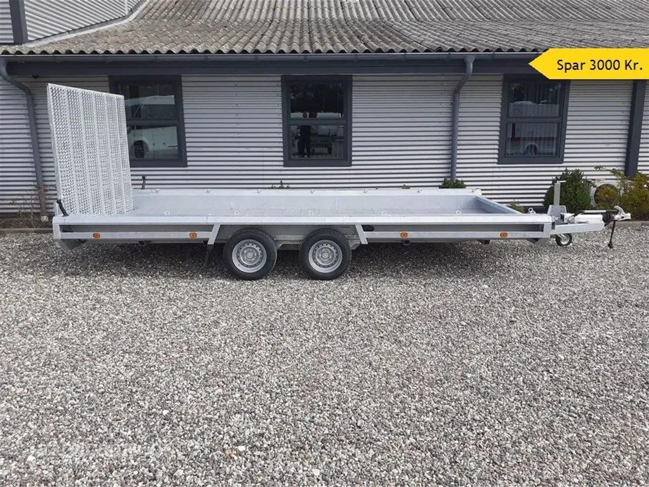 Billede 1 - 0 - Hulco Terrax 2 3500 469x195   stærk og robust maskintrailer. 150 cm rampe. og ekstra lang lad længde. 2 aksler.