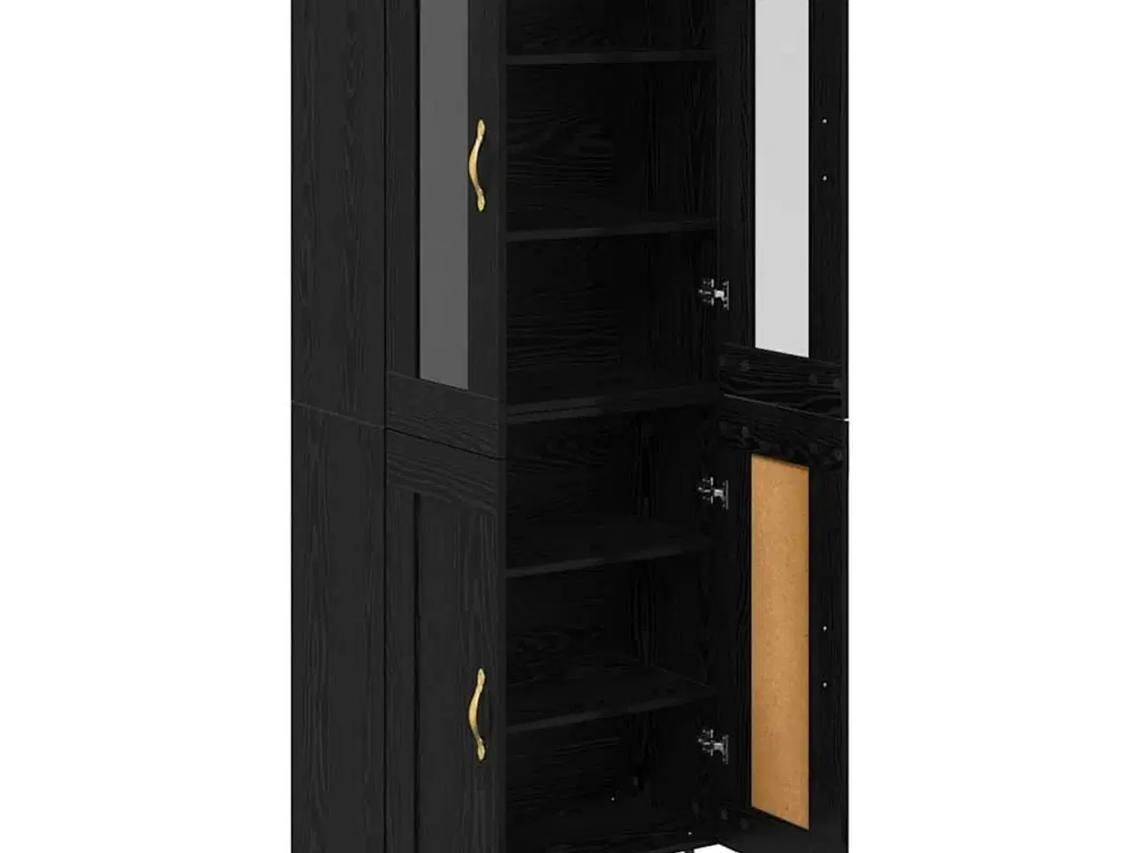 Billede 5 - Highboard 2 stk Sort eg 69,5 x 34 x 180 cm Konstrueret træ