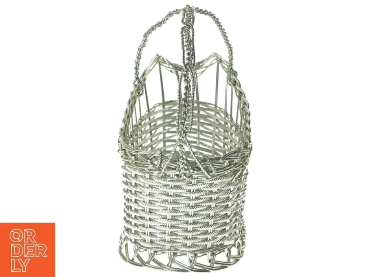 Billede 5 - Fil de fer Metal flet kurv Vinholder Kurv (str. 26 x 10 x 18 cm)