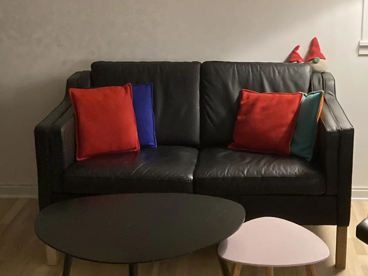 Billede 1 - 2 personers læder sofa