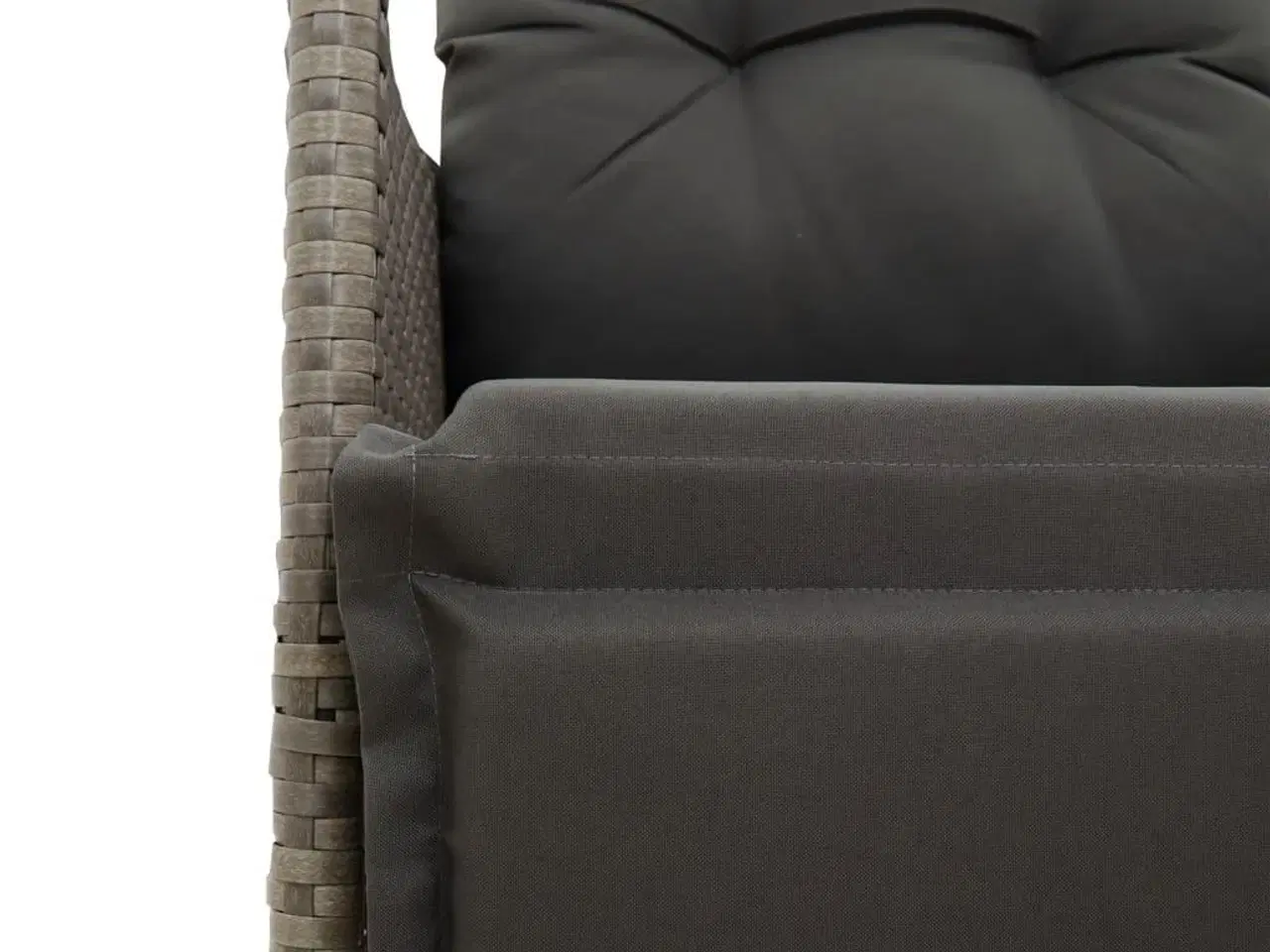 Billede 9 - 2-personers havesofa med bord og lænefunktion polyrattan grå