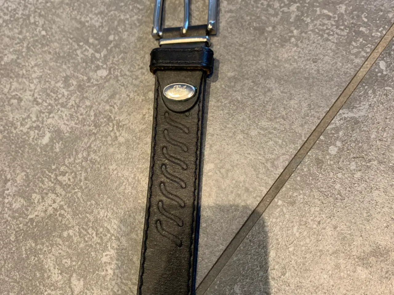 Billede 1 - Mørkebrun læderbælte