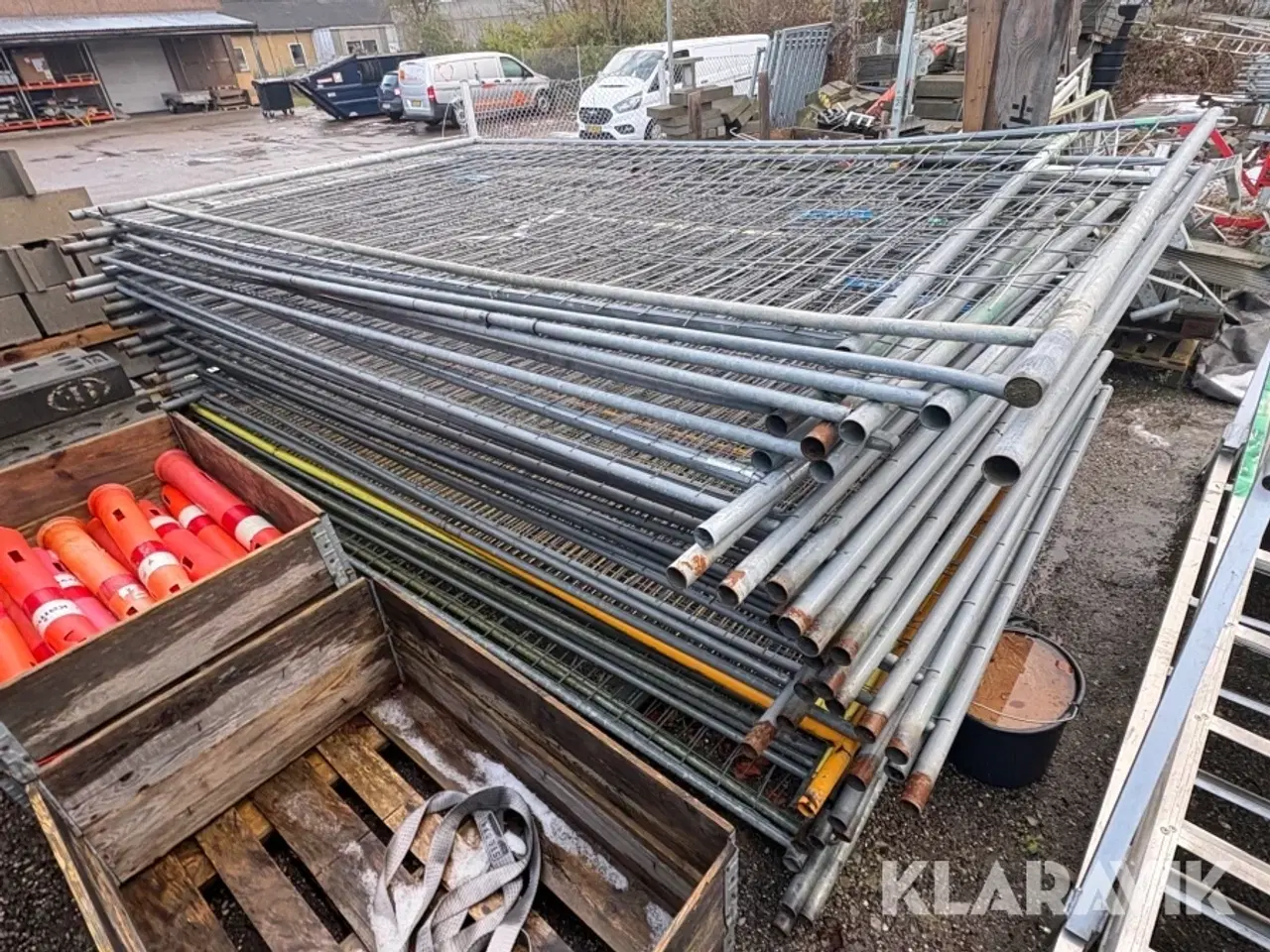 Billede 3 - Byggepladshegn med fødder 30 styk