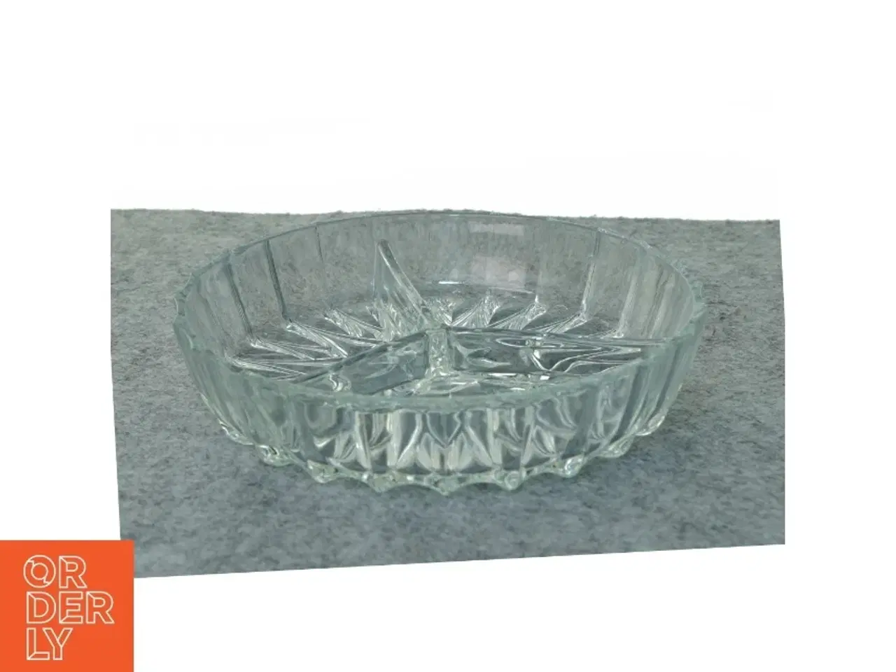 Billede 3 - Glas skål med opdeling (str. 19 x 4 cm)