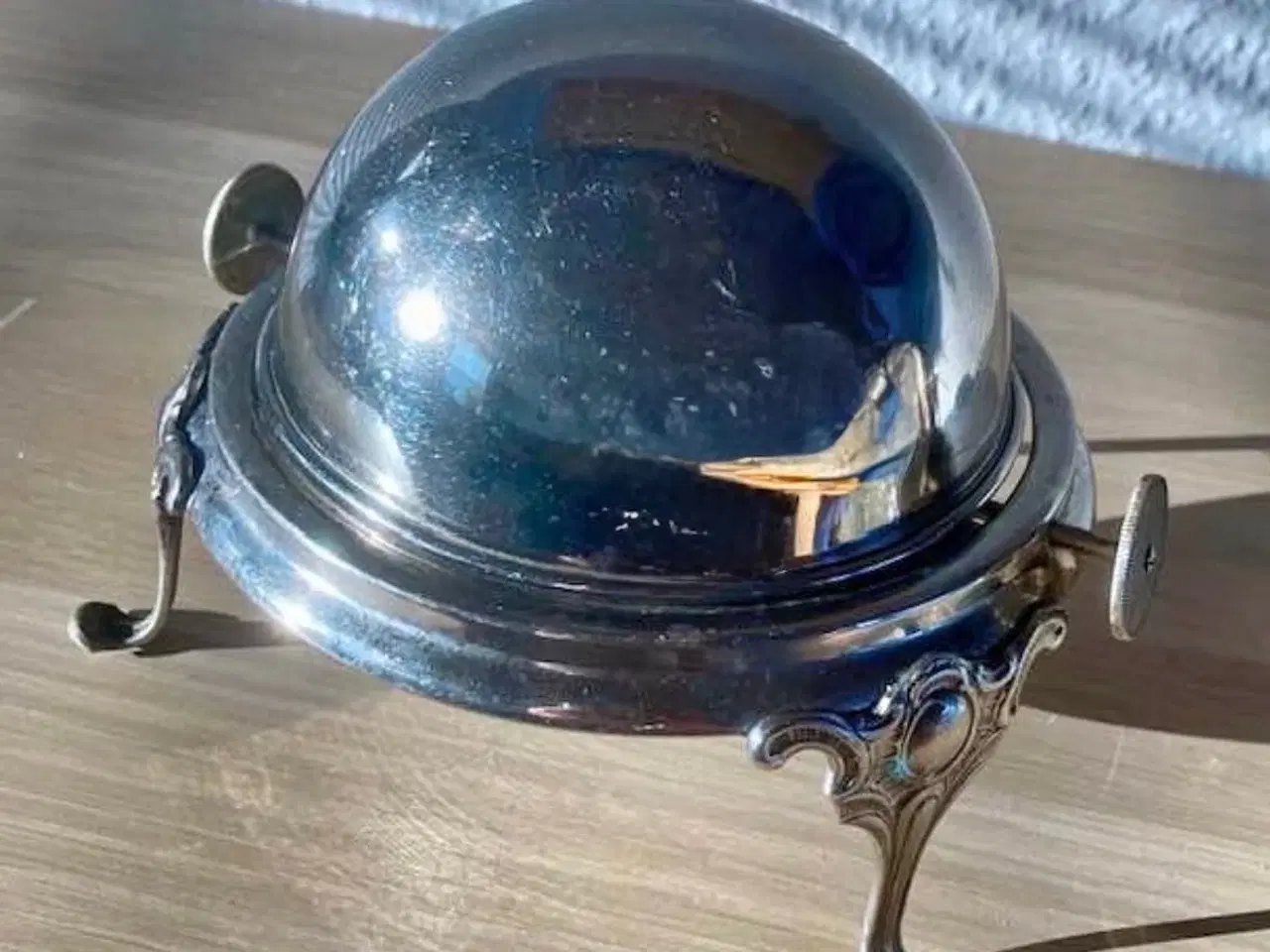 Billede 1 - Retro kaviarskål, forsølvet med drejelåg. 