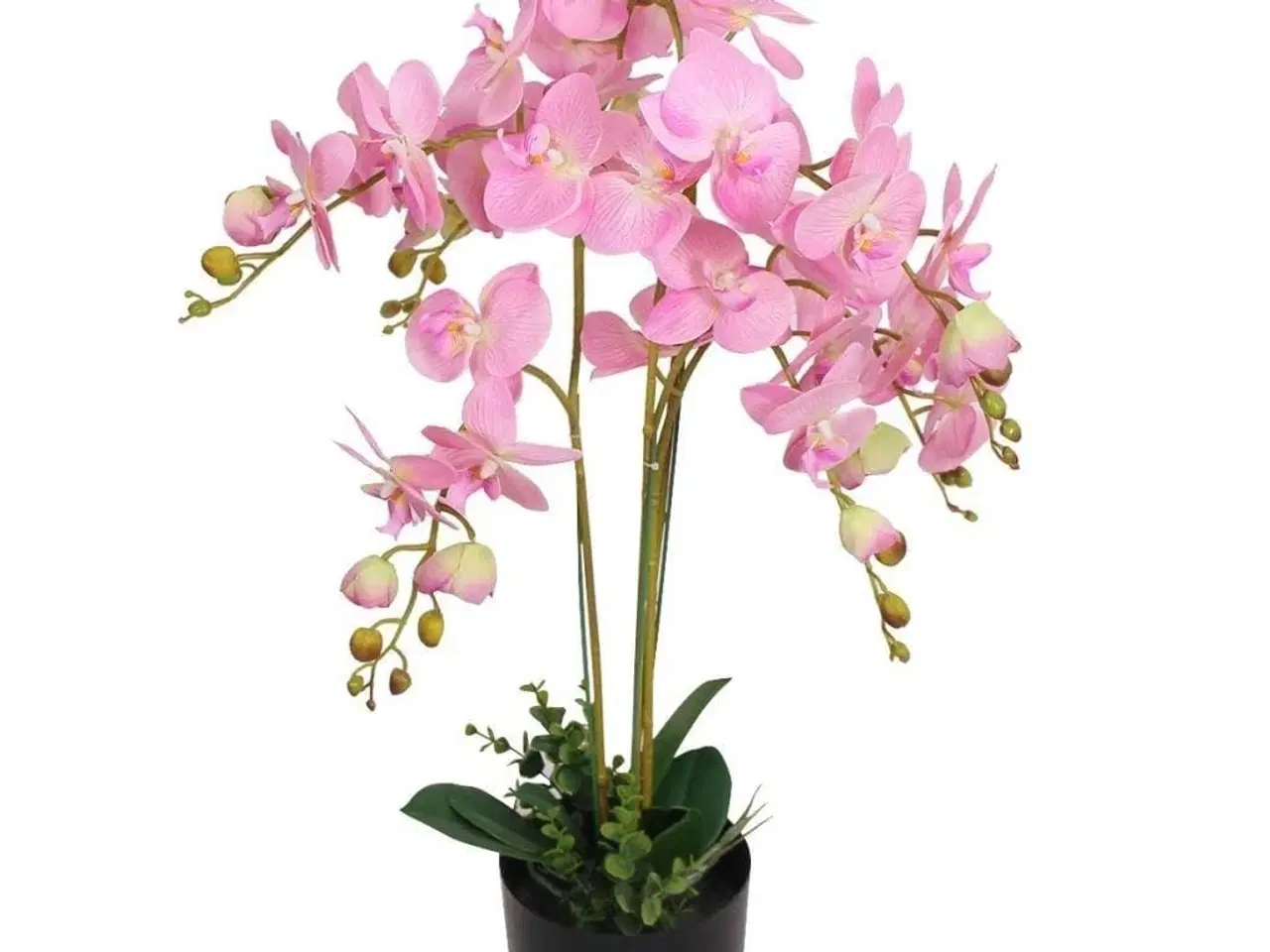 Billede 1 - Kunstig orkidéplante med potte 75 cm lyserød