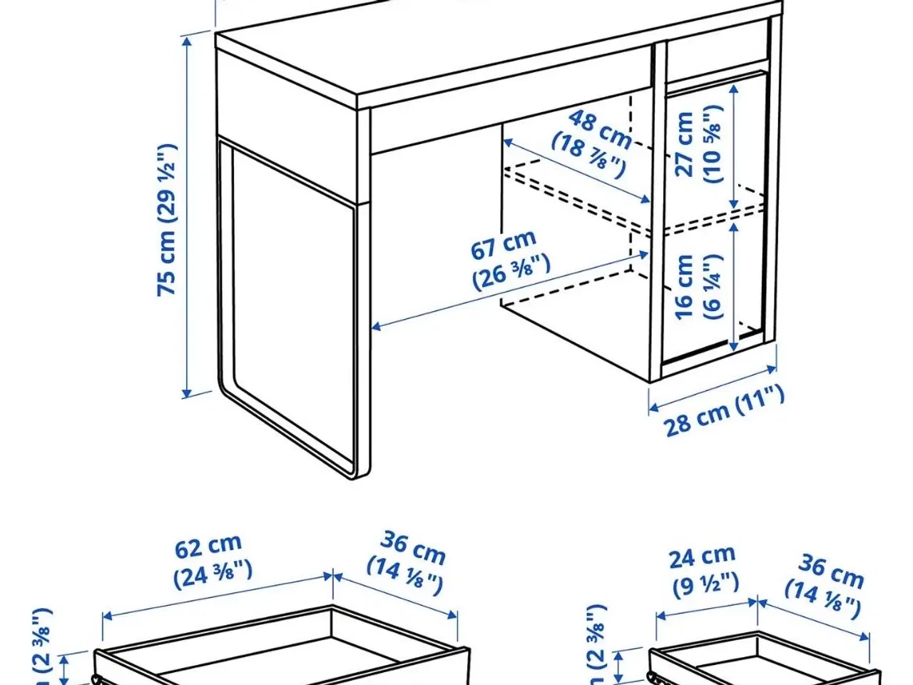 Billede 5 - Skrivebord IKEA model 