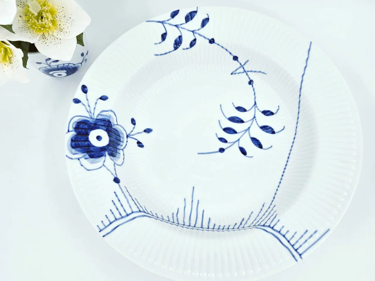 Billede 2 - Blå Mega Riflet Stor Pastatallerken 1 sortering Po