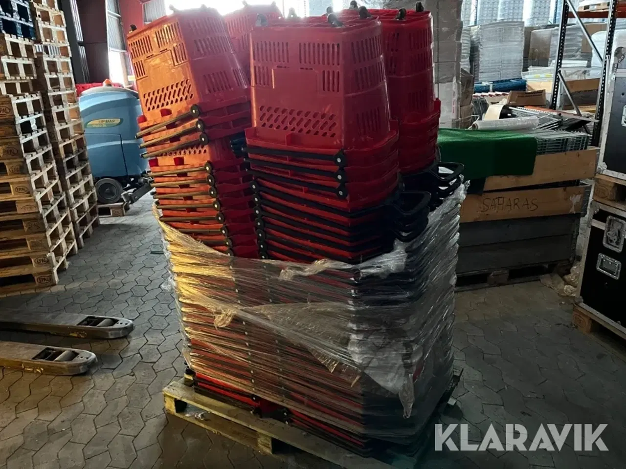 Billede 4 - Indkøbskurve på hjul 1 palle - 110 styk