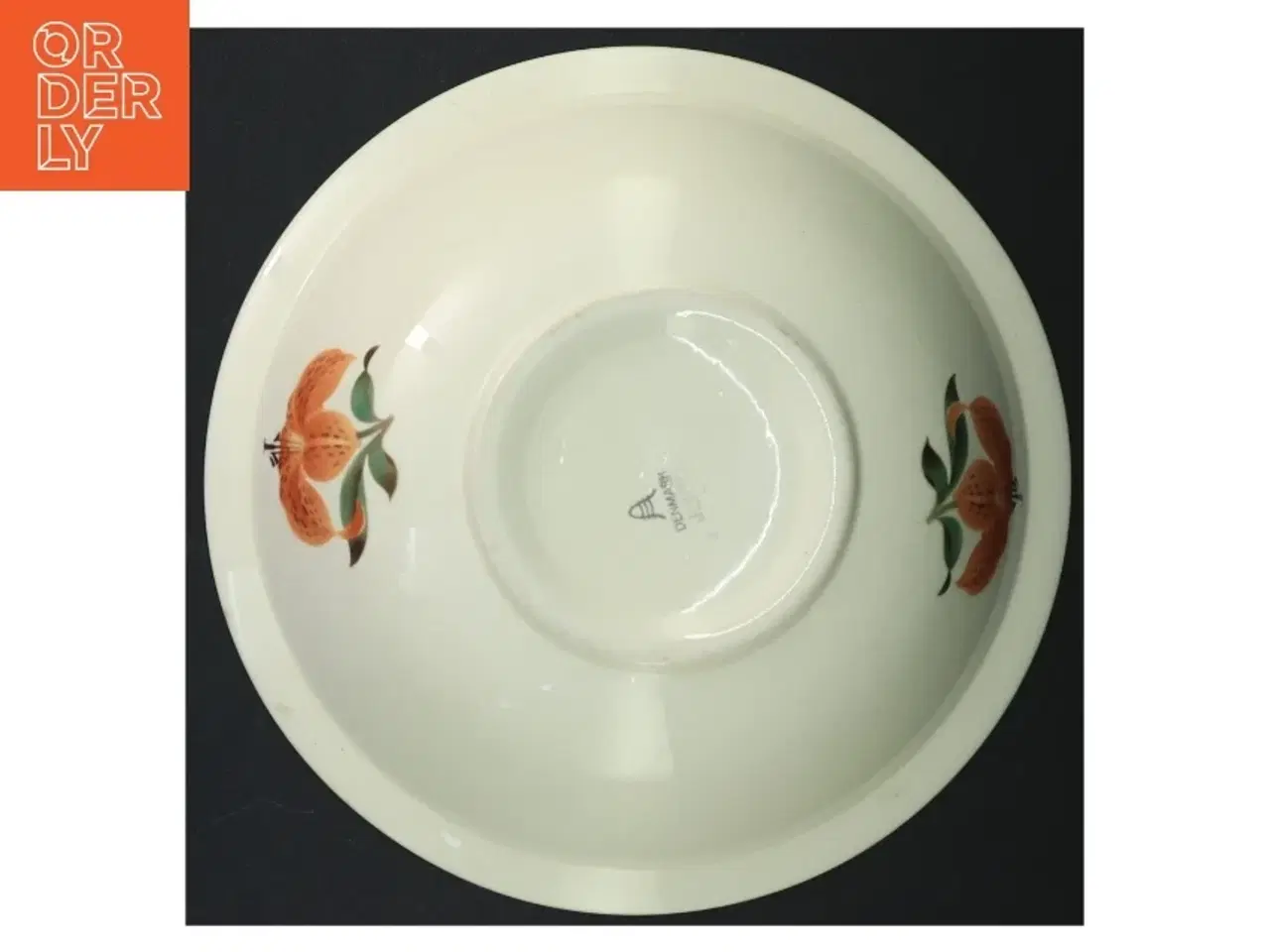 Billede 4 - Porcelænsskål med blomstermotiv (str. Ø 24 cm)