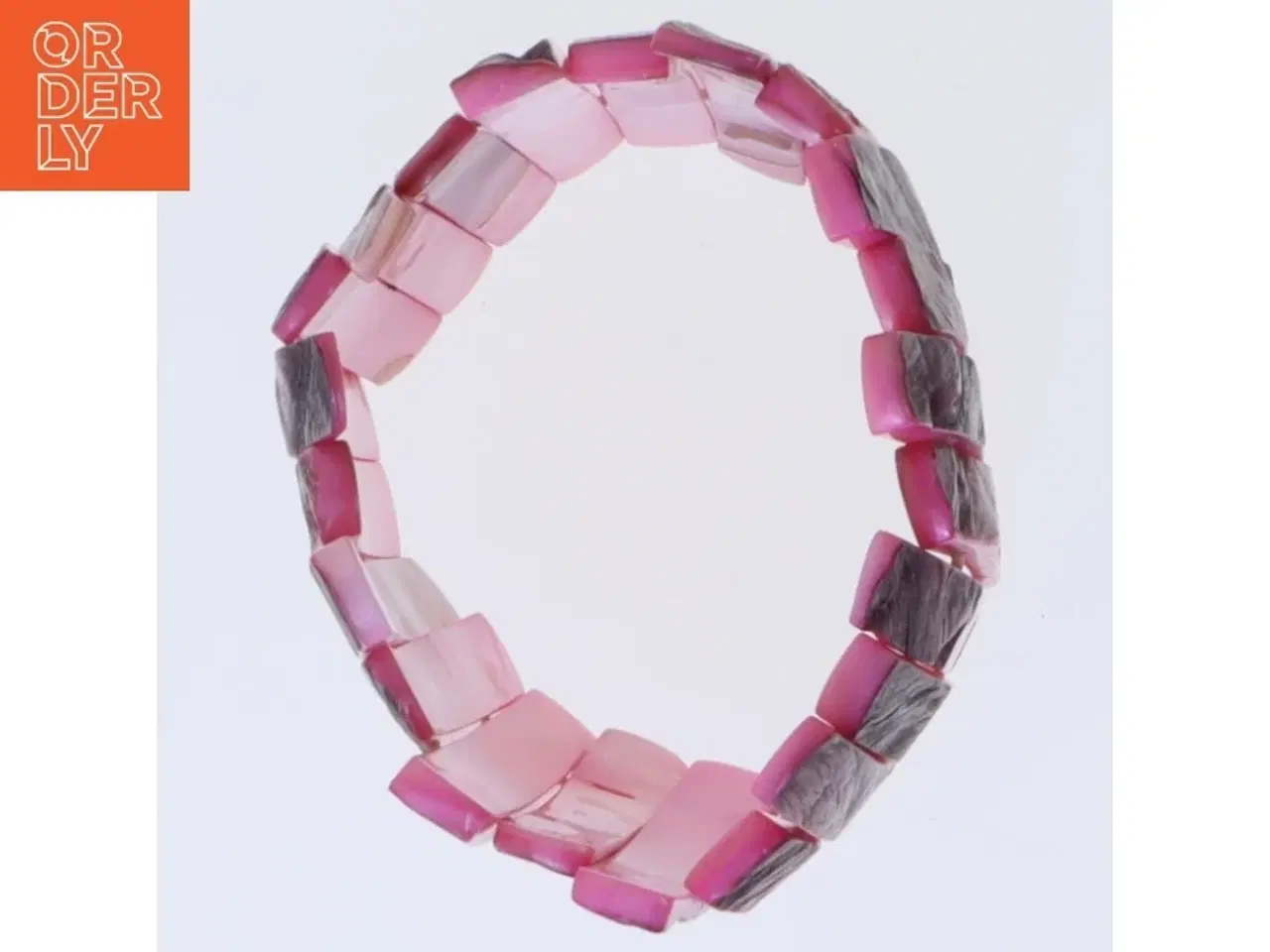 Billede 3 - Pink armbånd i perlemor (str. 16 cm)