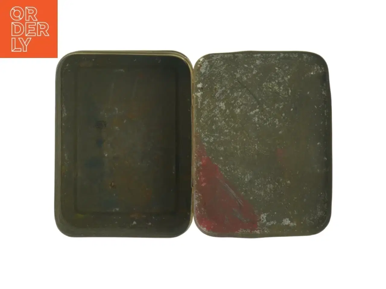 Billede 2 - Gele Shag , Louis Dobbelmann, København, gammel tobaks æske. Vintage metaldåse (str. 16 x 12 cm)