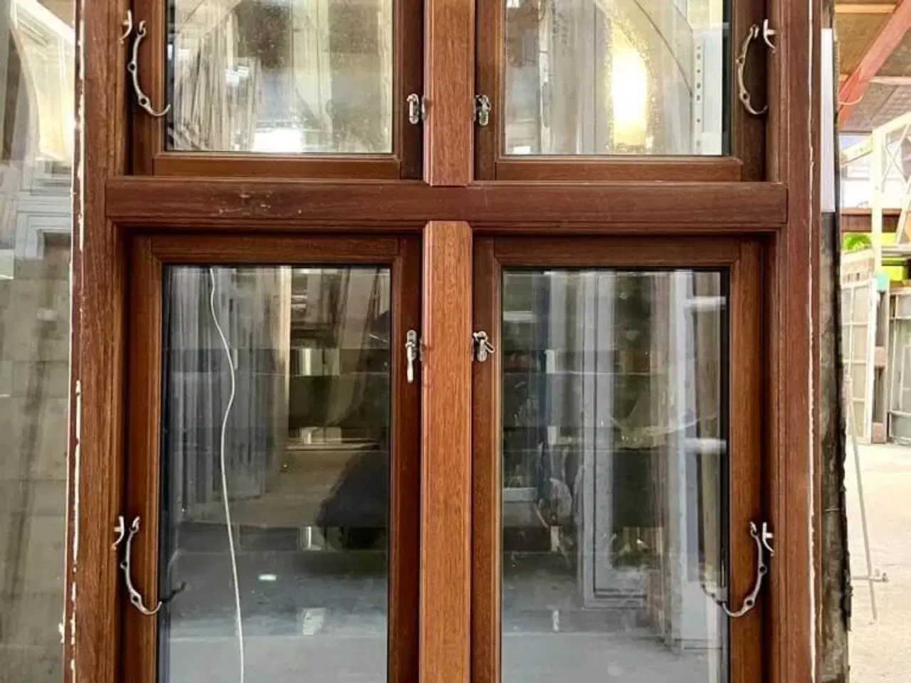 Billede 2 - 2-fags Dannebrogsvindue i teaktræ