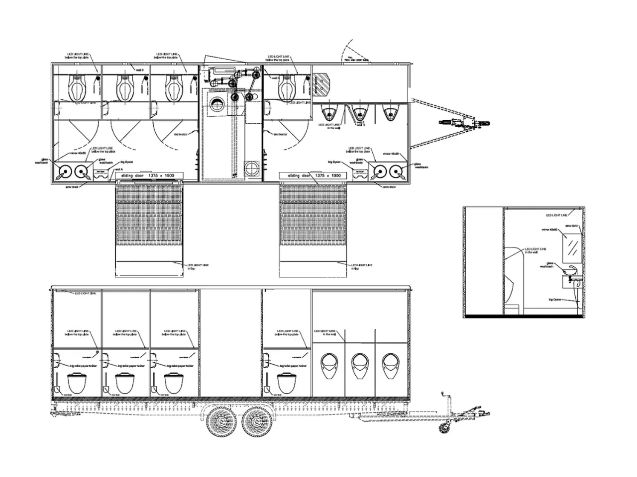 Billede 2 - 730 VIP toiletvogn 3-1-3