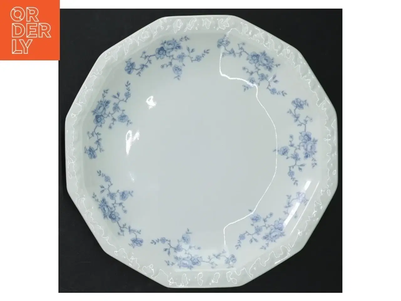 Billede 3 - Porcelænsfad med blomsterdekoration fra Rosenthal (str. Ø. 19,5 cm)
